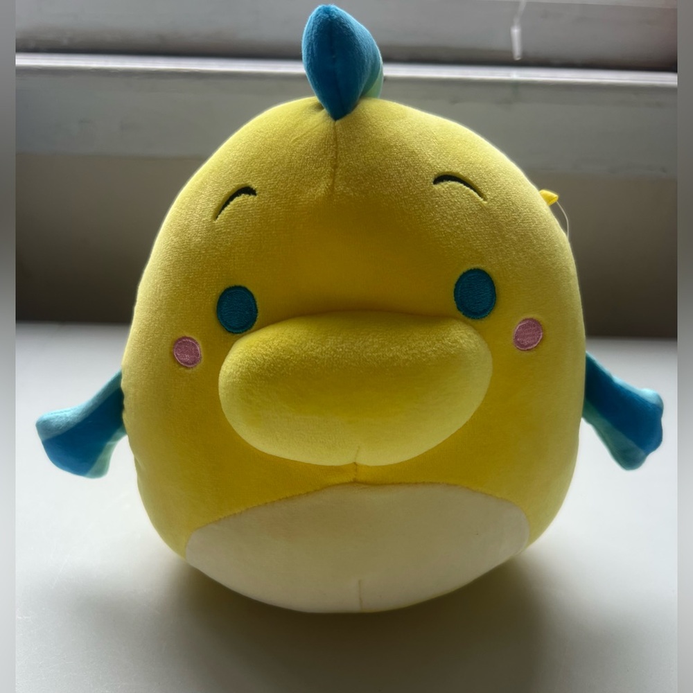 Flounder 7 Inch Disney Little Mermaid Plush Squishmallow Brand New Kellytoy - Picture 3 of 6